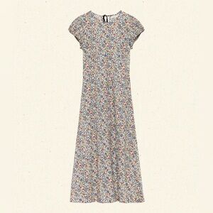 DΓEN Rhodia Floral Cotton Midi-Dress S